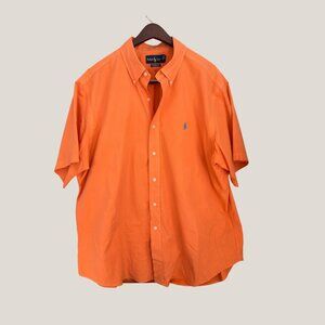Polo Ralph Lauren Blake Orange Short Sleeve Button-Down Shirt, XXL